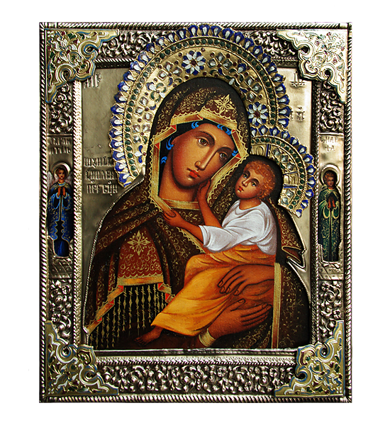 Silver-plated Icon of Mother of Mercy