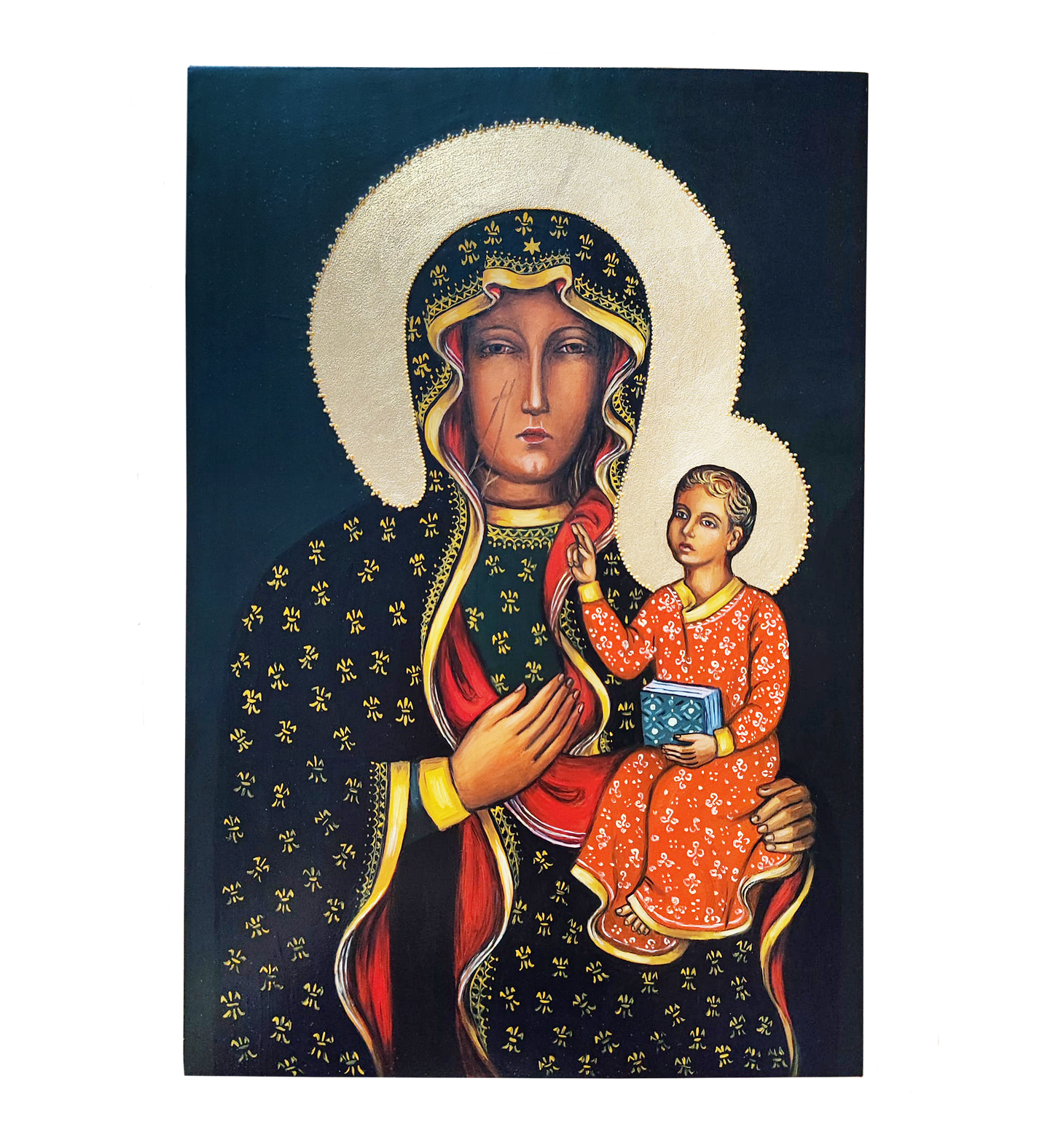 Hand Painted Icon of Our Lady of Czestochowa