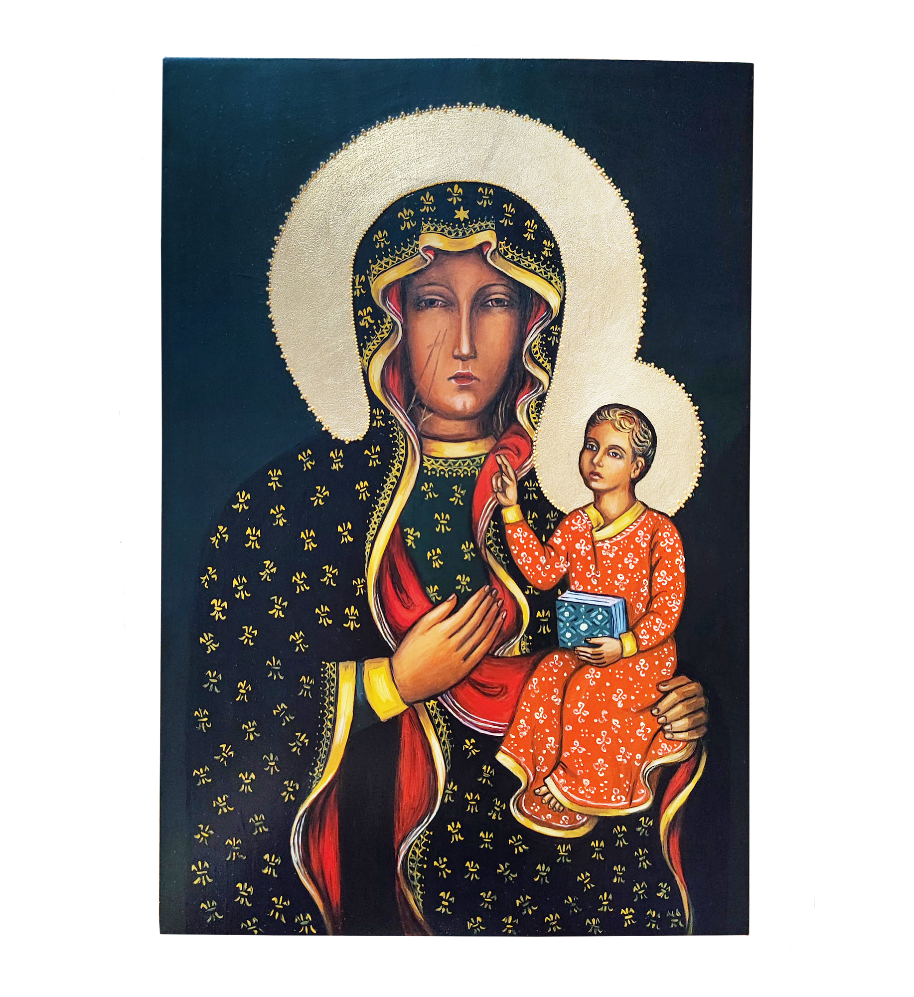 Hand Painted Icon of Our Lady of Czestochowa