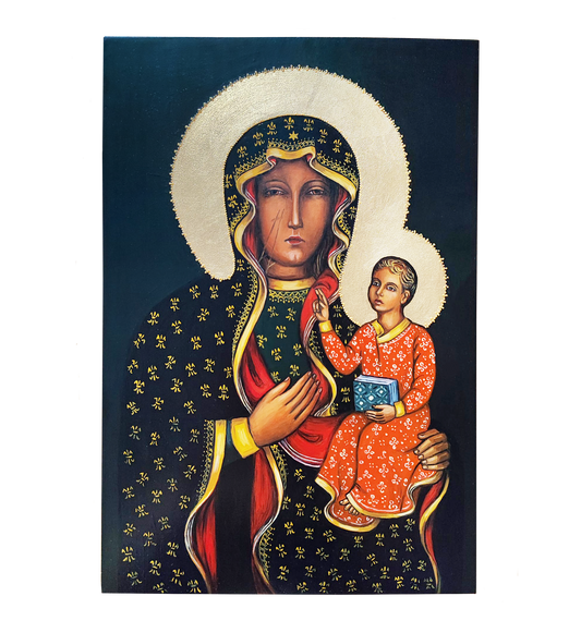 Hand Painted Icon of Our Lady of Czestochowa