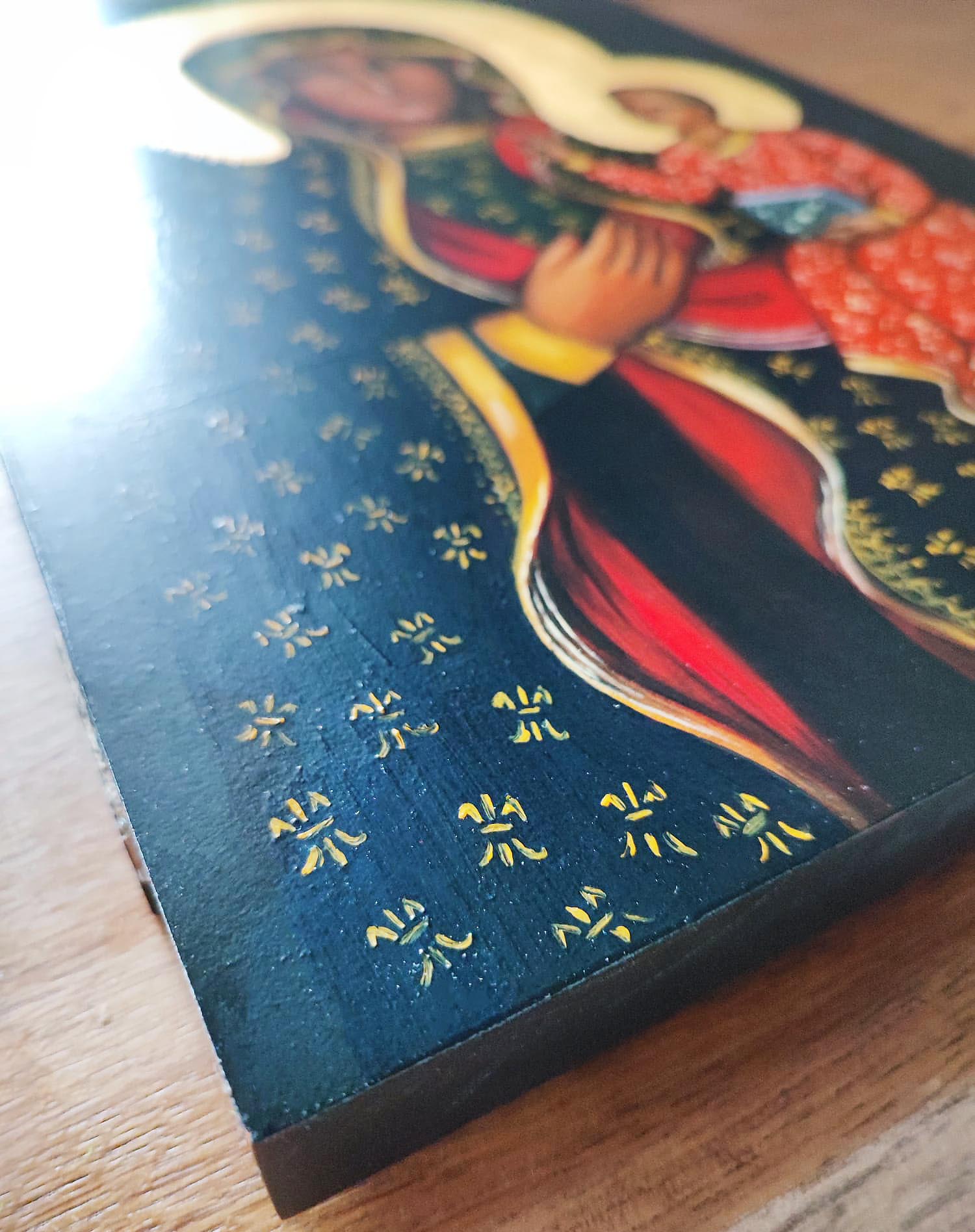 Hand Painted Icon of Our Lady of Czestochowa