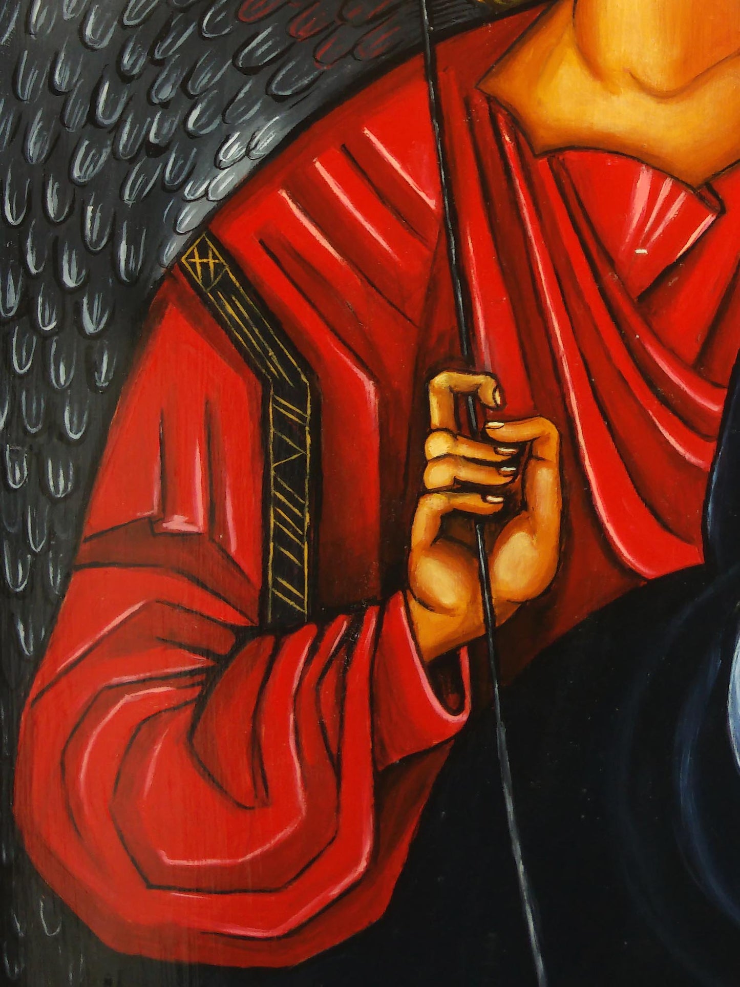 Hand Painte Icon of The Archangel Raphael
