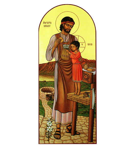 Hand Painted Icon of Saint Paul with Christ
