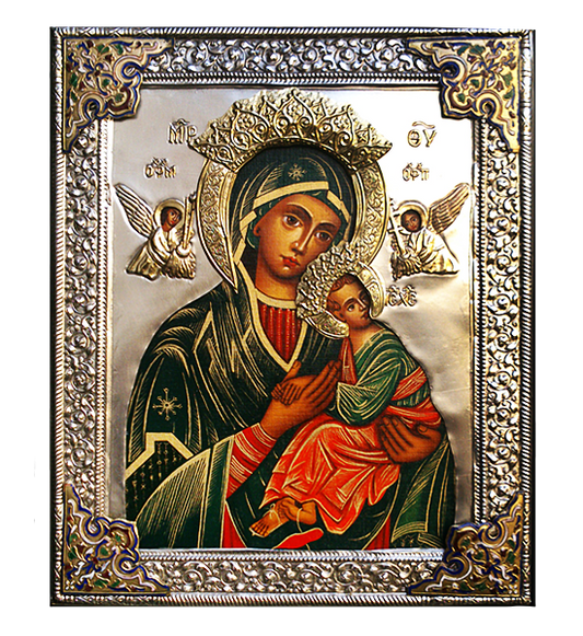Silver-plated Icon of Our Lady of Perpetual Help