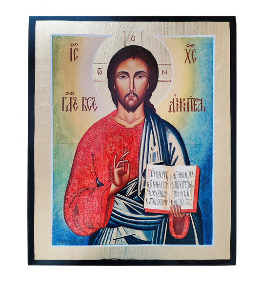 Hand Painted Icon of Christ Panthocrato