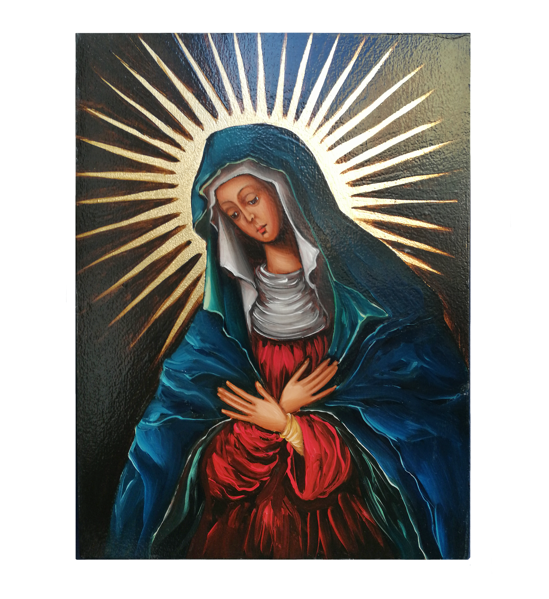 Hand Painted Icon of Mother of Mercy