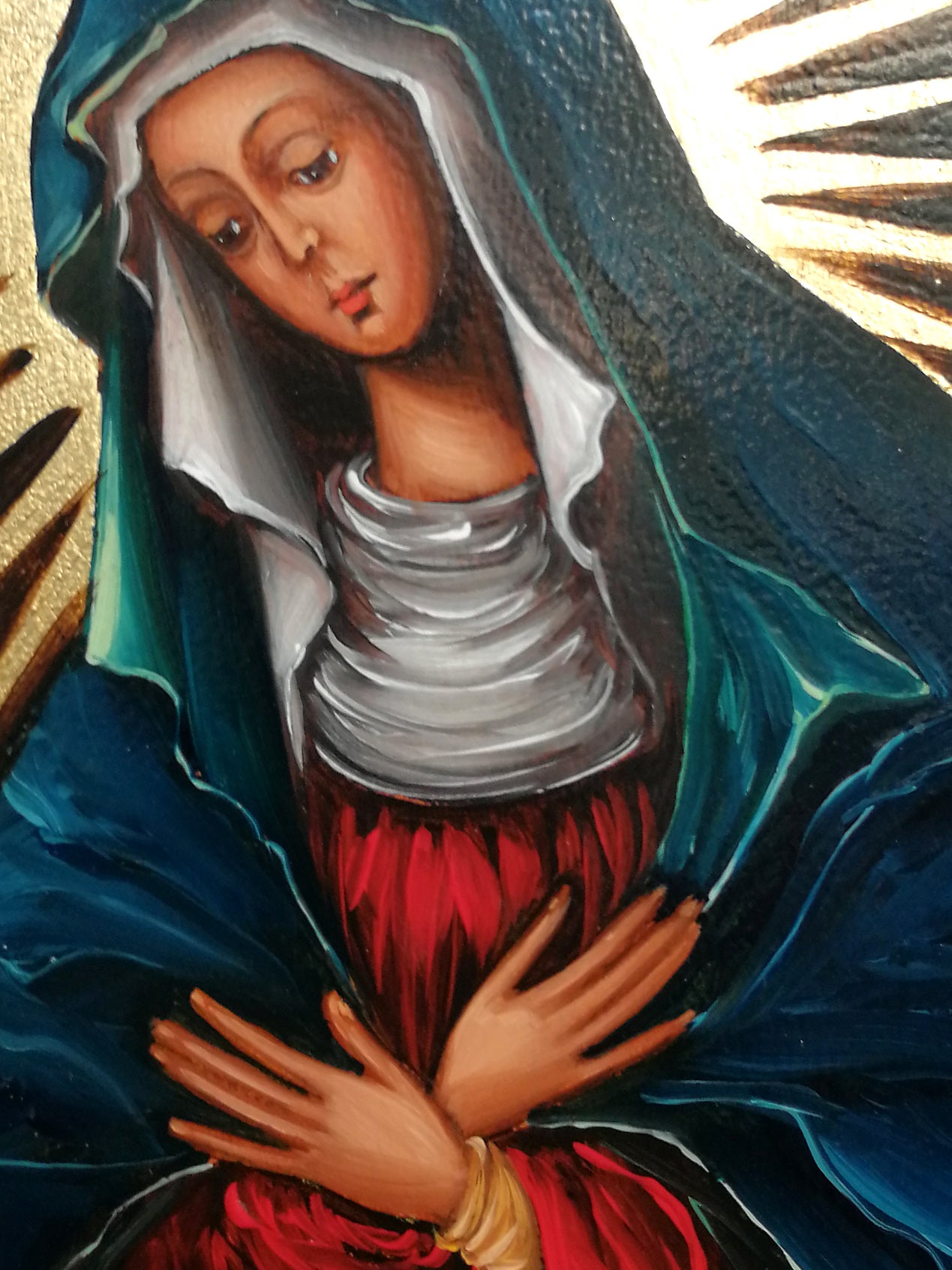 Hand Painted Icon of Mother of Mercy