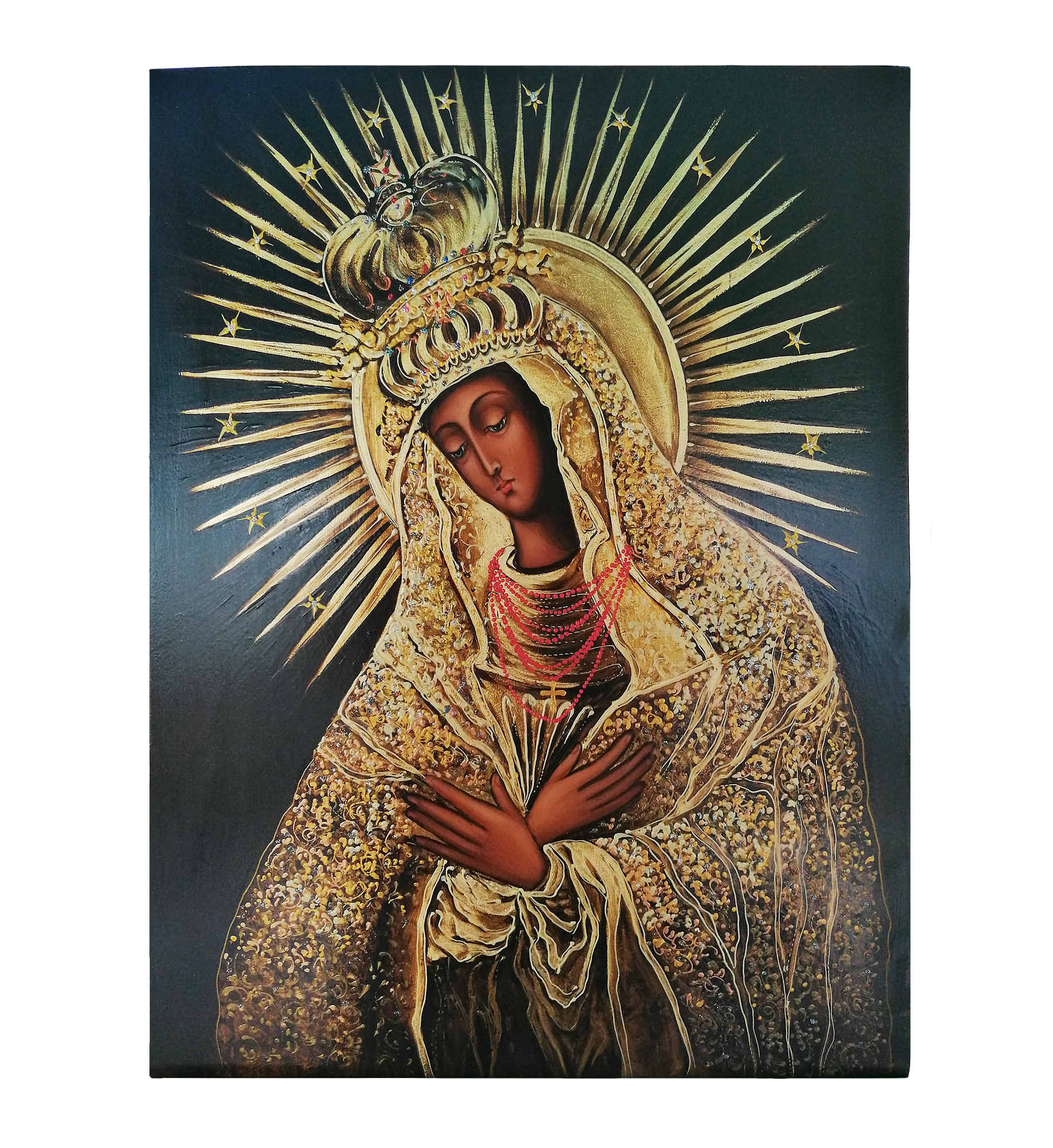 Hand Painted Icon of Our Lady of the Gate of Dawn