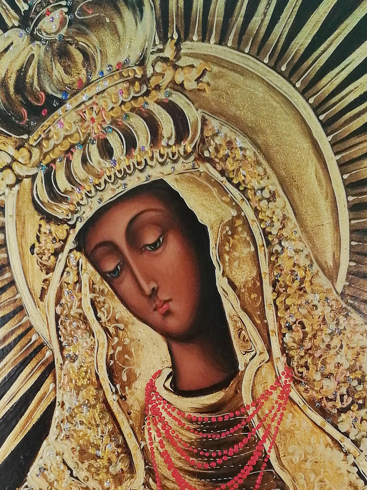 Hand Painted Icon of Our Lady of the Gate of Dawn