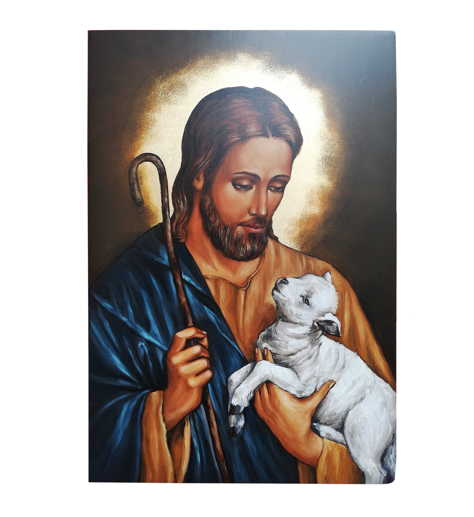 Hand painted Icon Of Christ the Shepherd