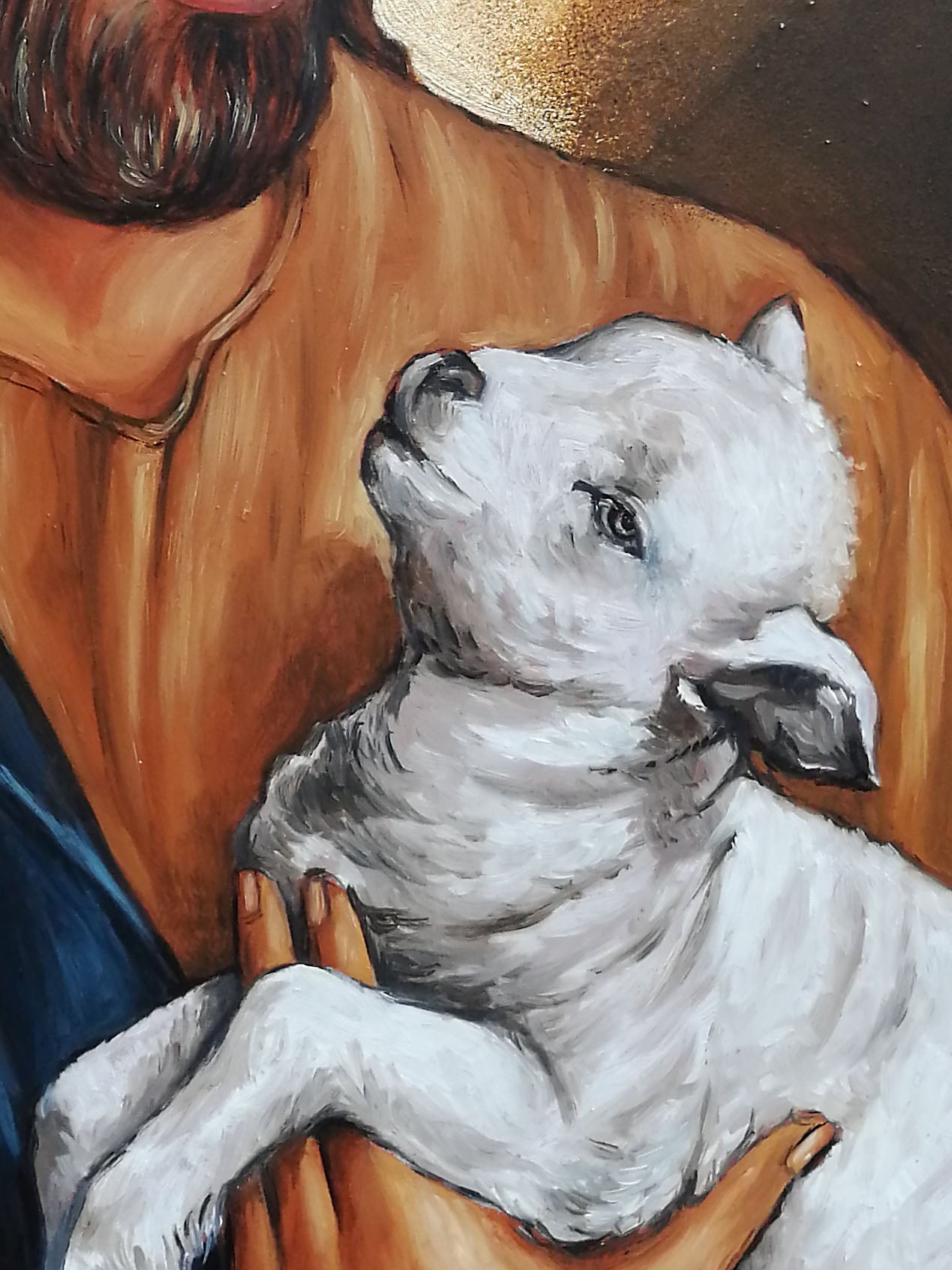 Hand painted Icon Of Christ the Shepherd