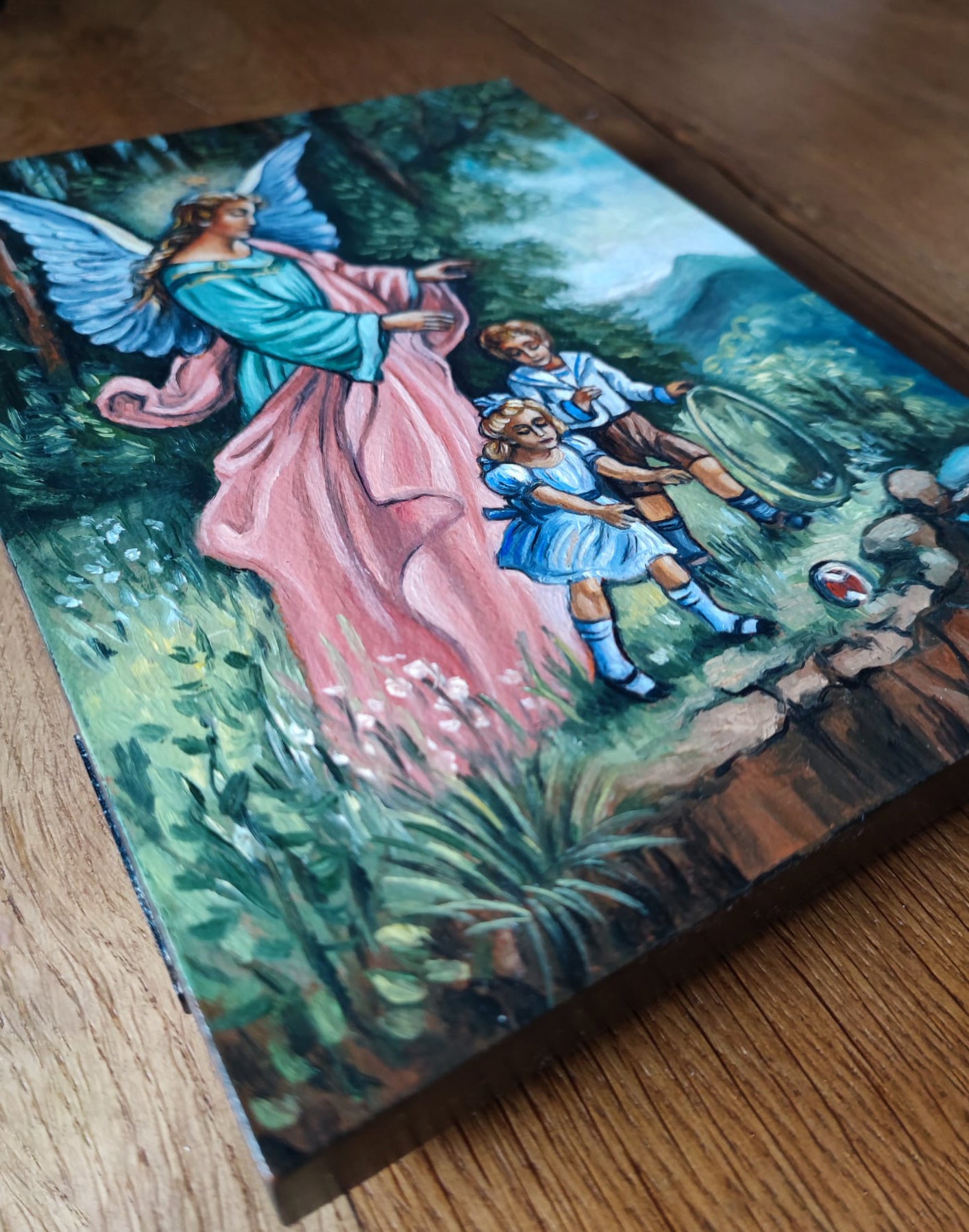 Hand Paited Icon of Guardian Angel