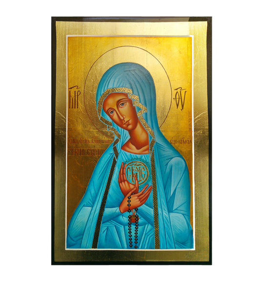 Hand Painted Icon of Our Lady of Fatima