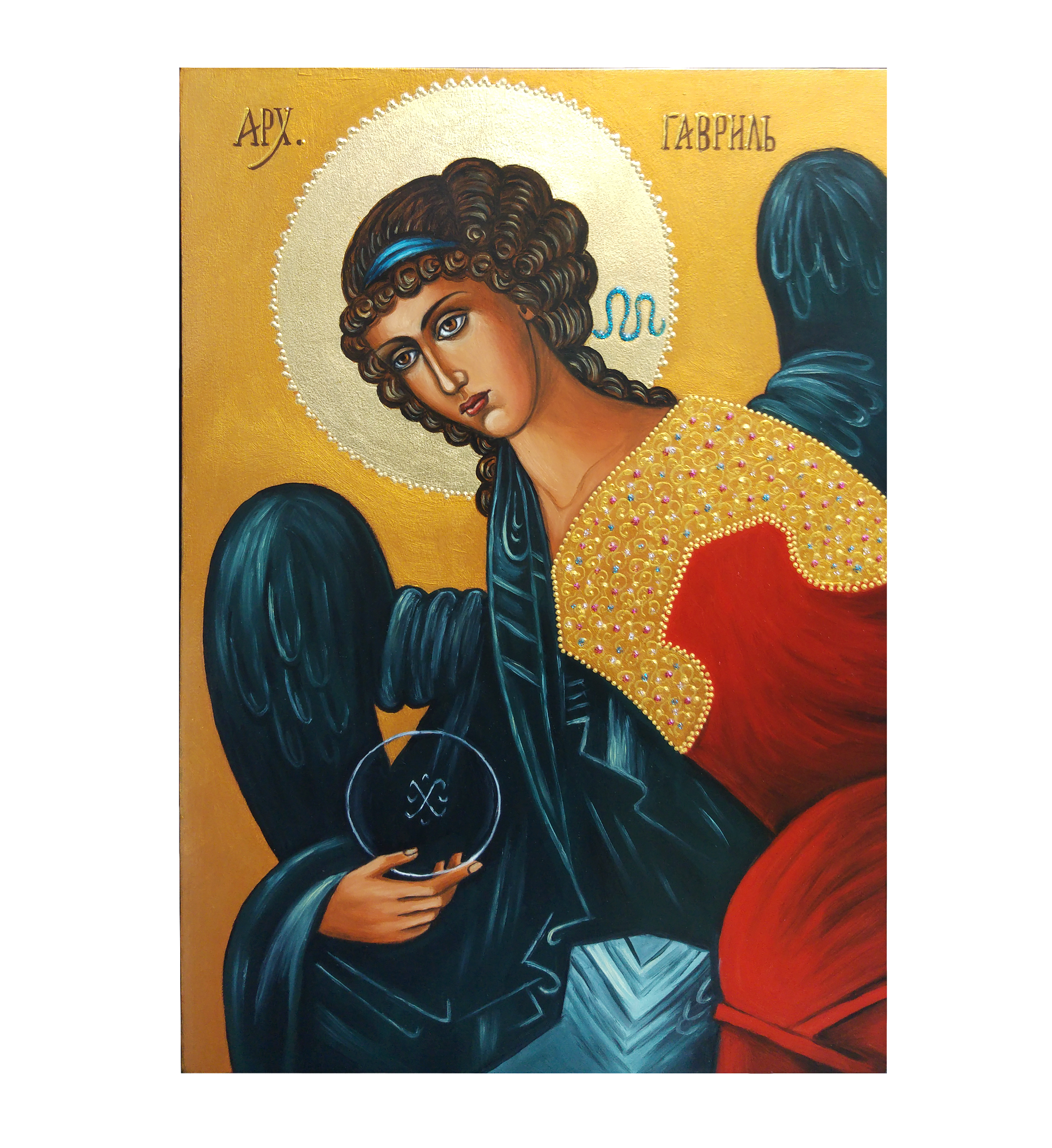 Hand Painted Icon of The Archangel Gabriel
