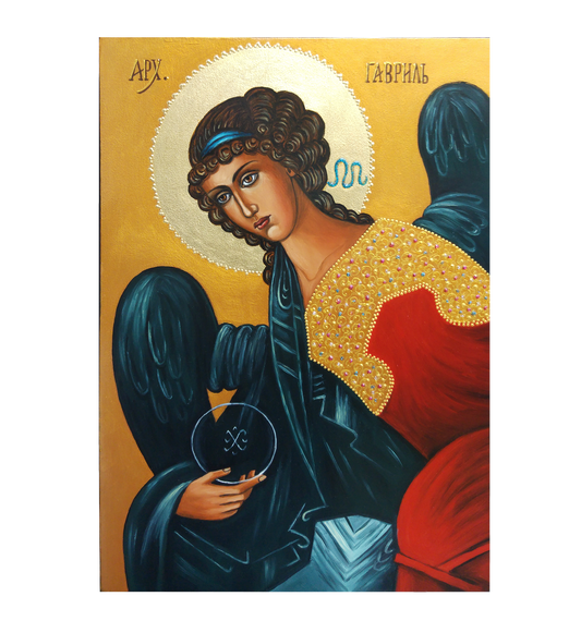 Hand Painted Icon of The Archangel Gabriel