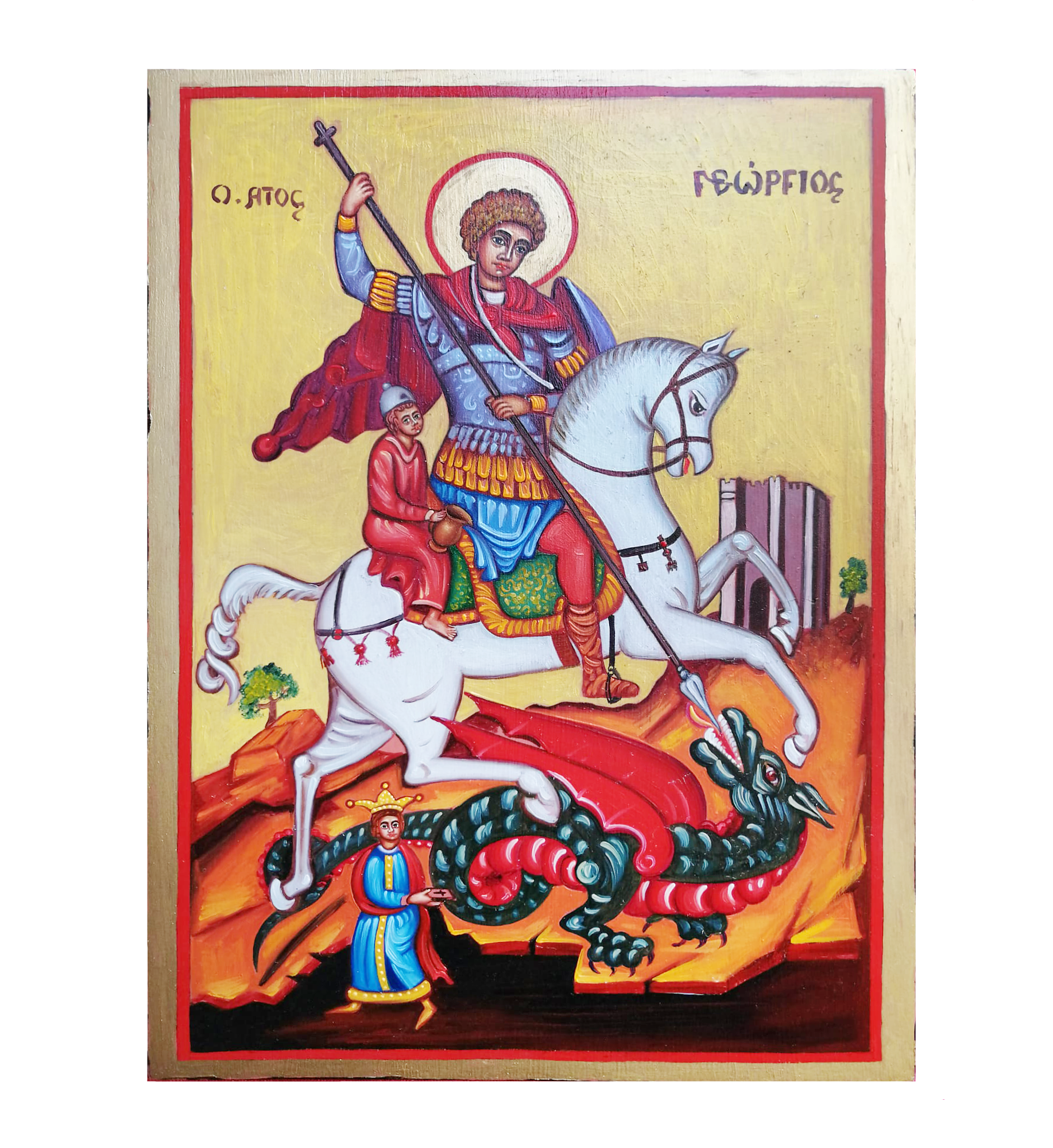 Hand Painted Icon of Saint George