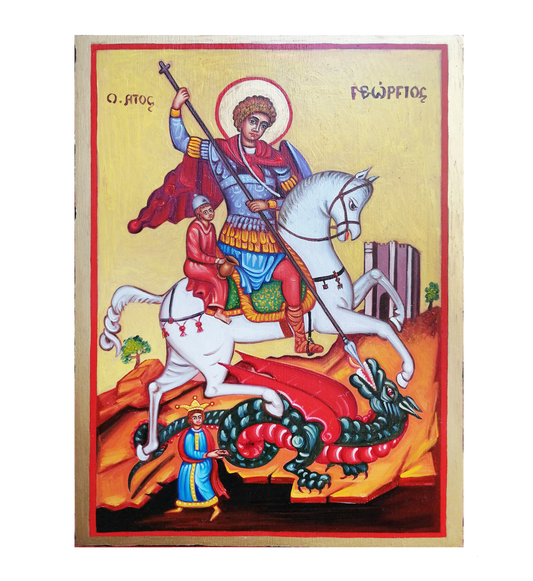 Hand Painted Icon of Saint George