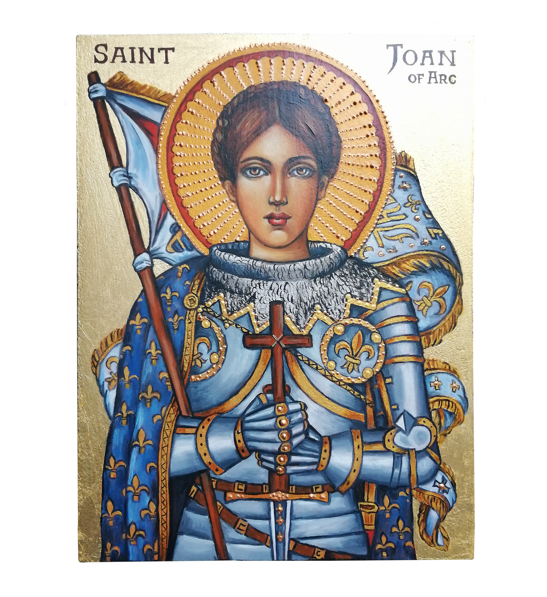 Hand Painted Icon of Saint Joanna D'arc