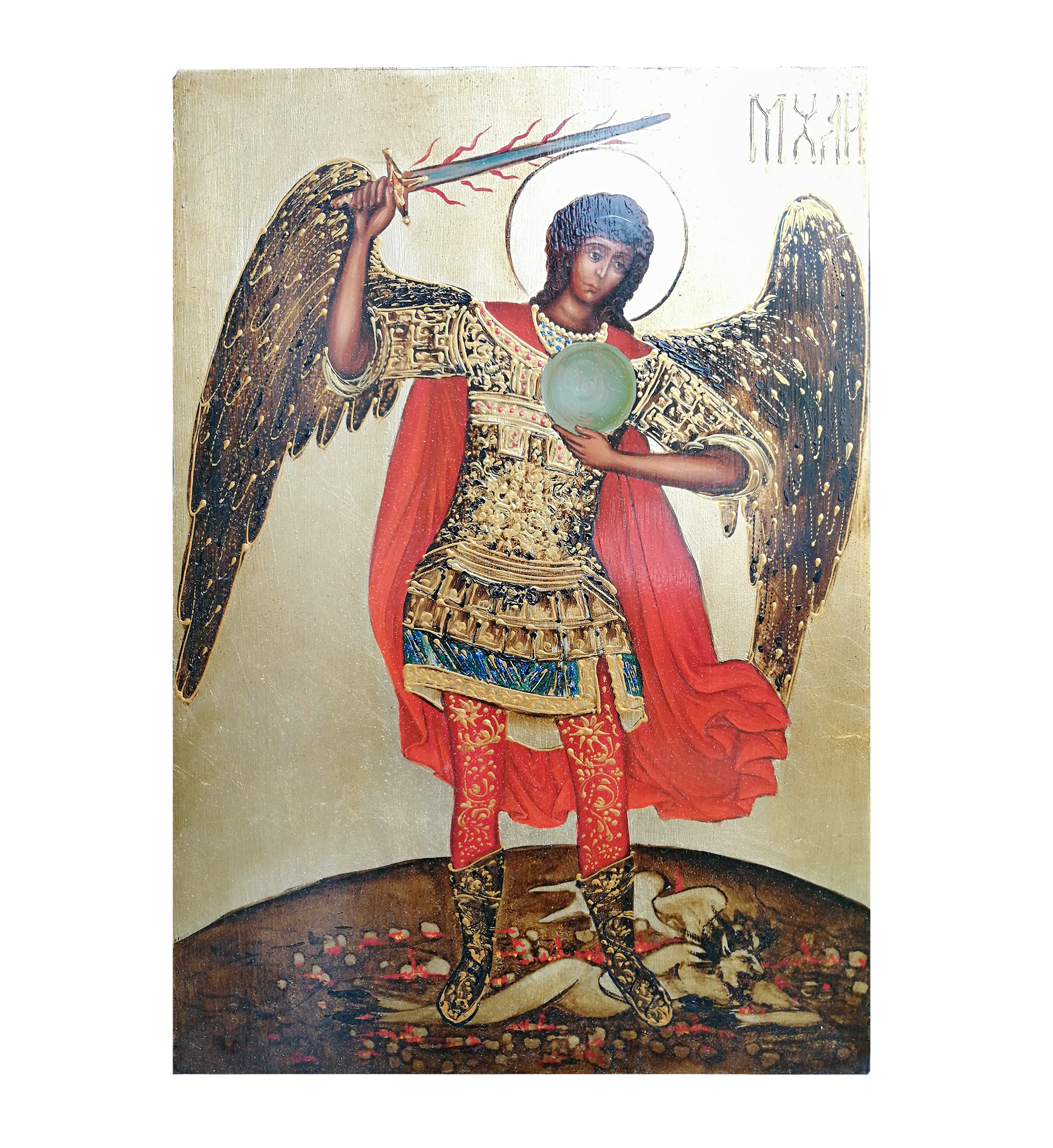 Hand Painted Icon of The Archangel Michael
