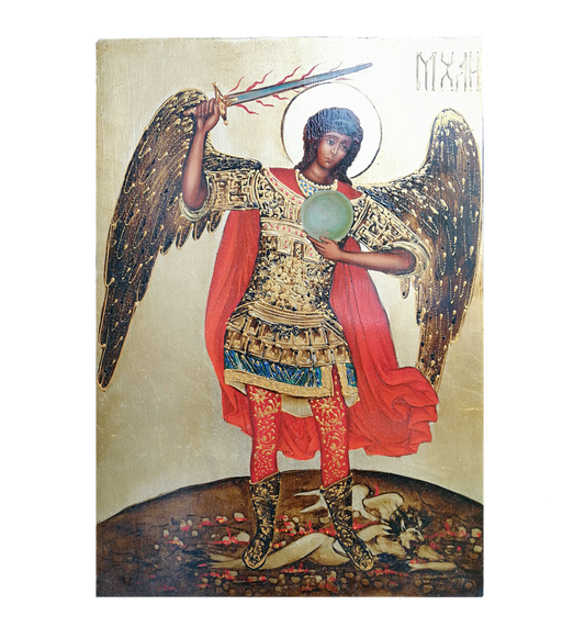 Hand Painted Icon of The Archangel Michael