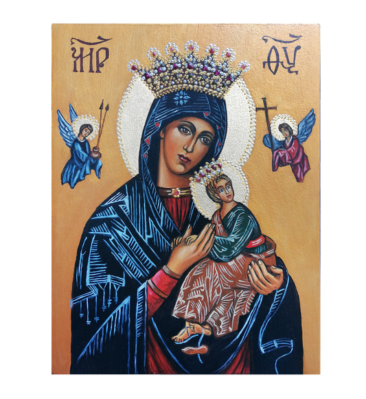 Hand Painted Icon of Our Lady of Perpetual Help