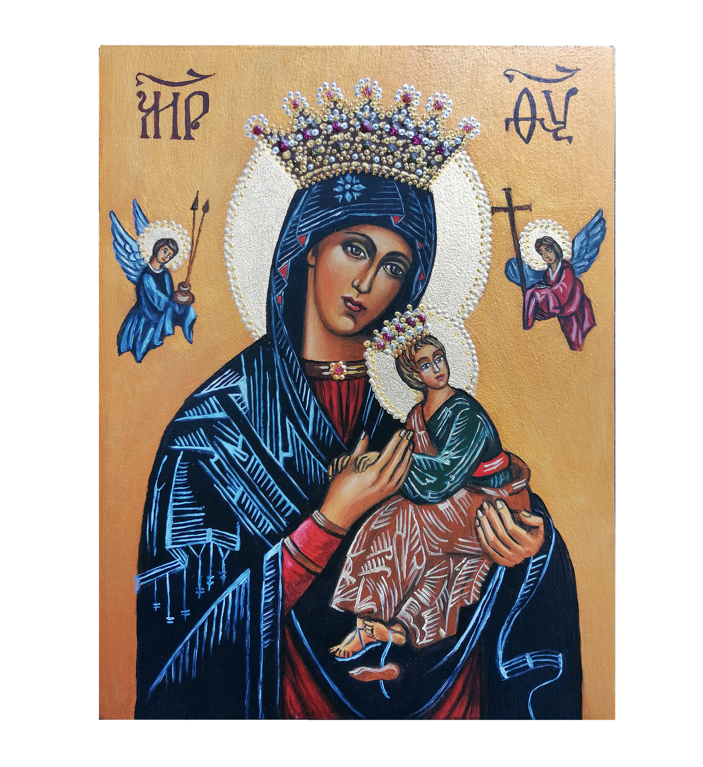Hand Painted Icon of Our Lady of Perpetual Help