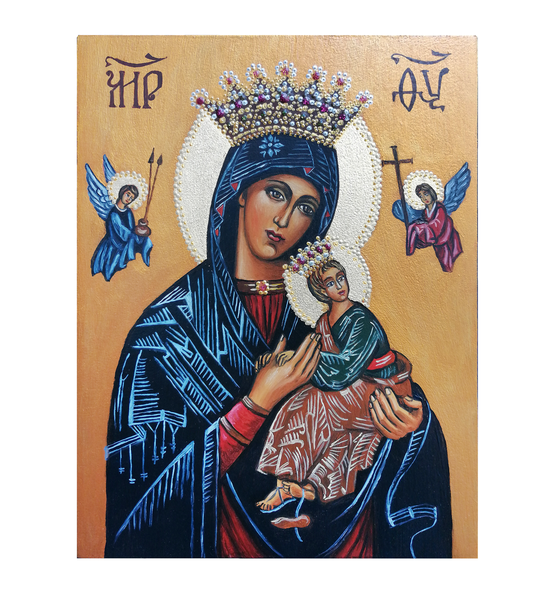 Hand Painted Icon of Our Lady of Perpetual Help