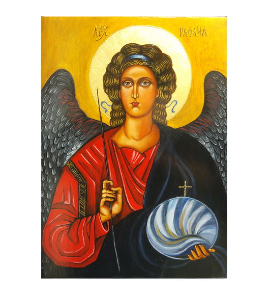 Icon Art - Hand Painte Icon of The Archangel Raphael