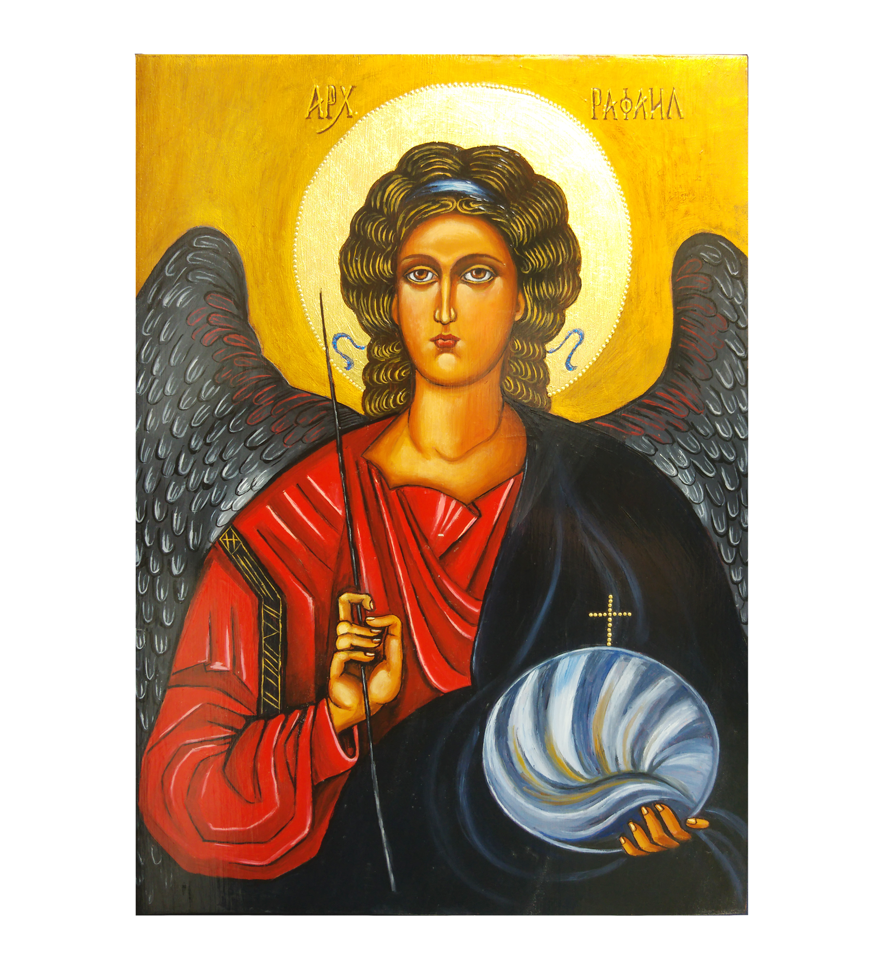 Icon Art - Hand Painte Icon of The Archangel Raphael