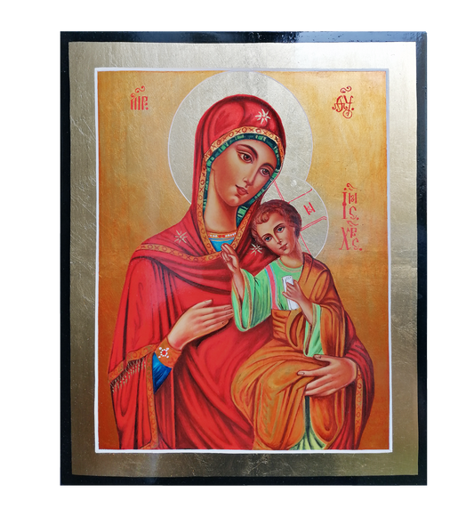 Hand Painted Icon of Virgin Mary the Guide