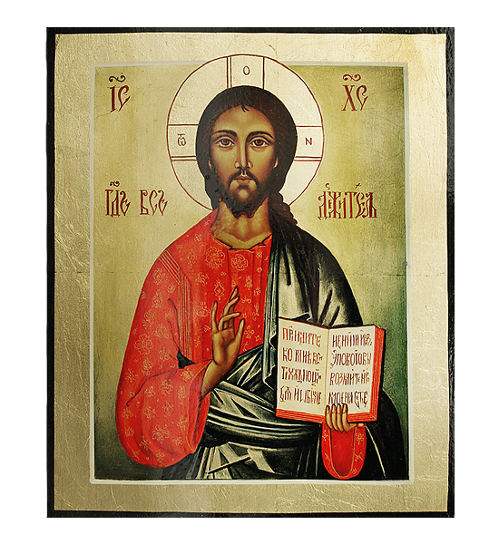 Hand Painted Icon of Christ Panthocrato