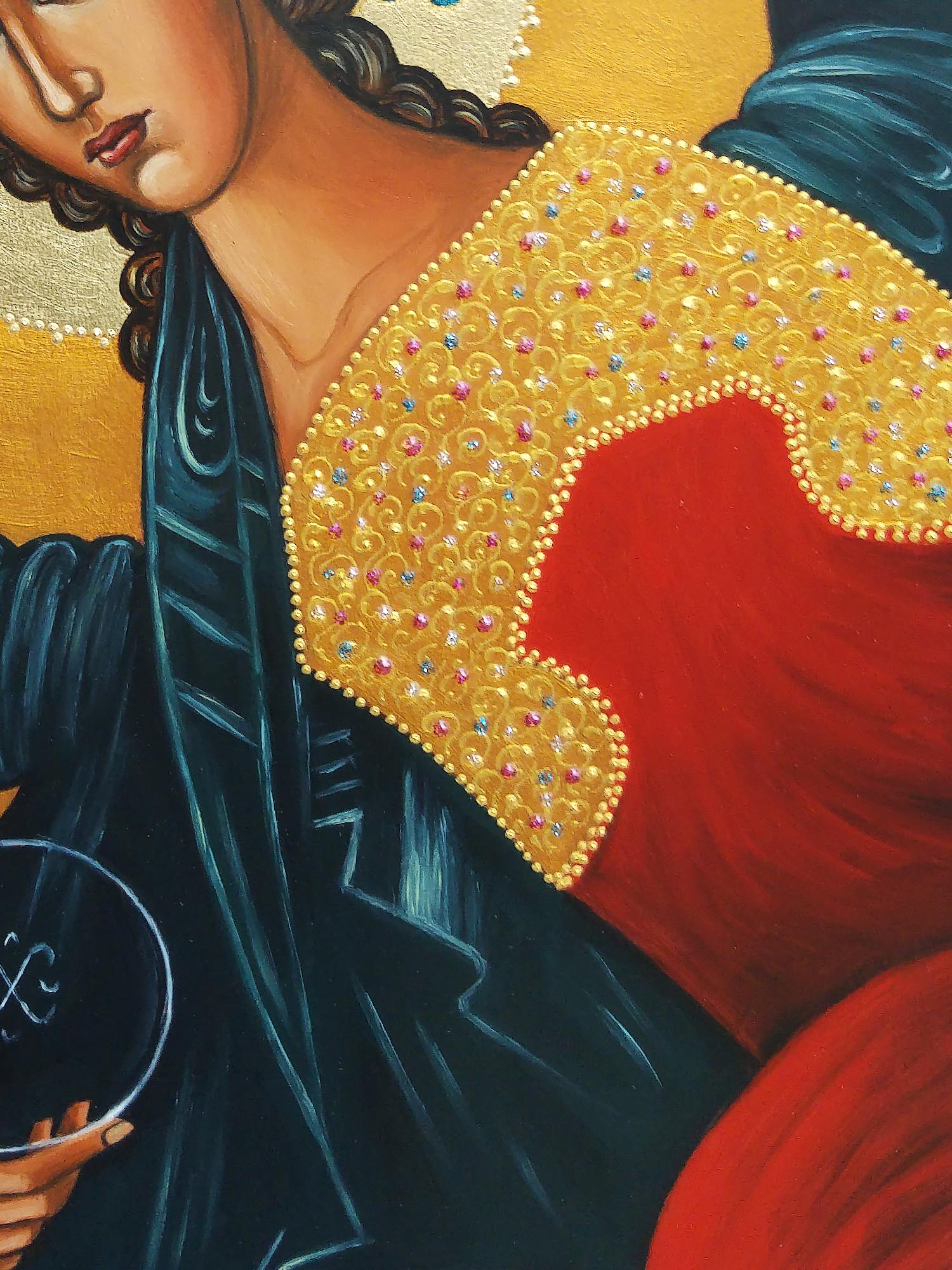 Hand Painted Icon of The Archangel Gabriel