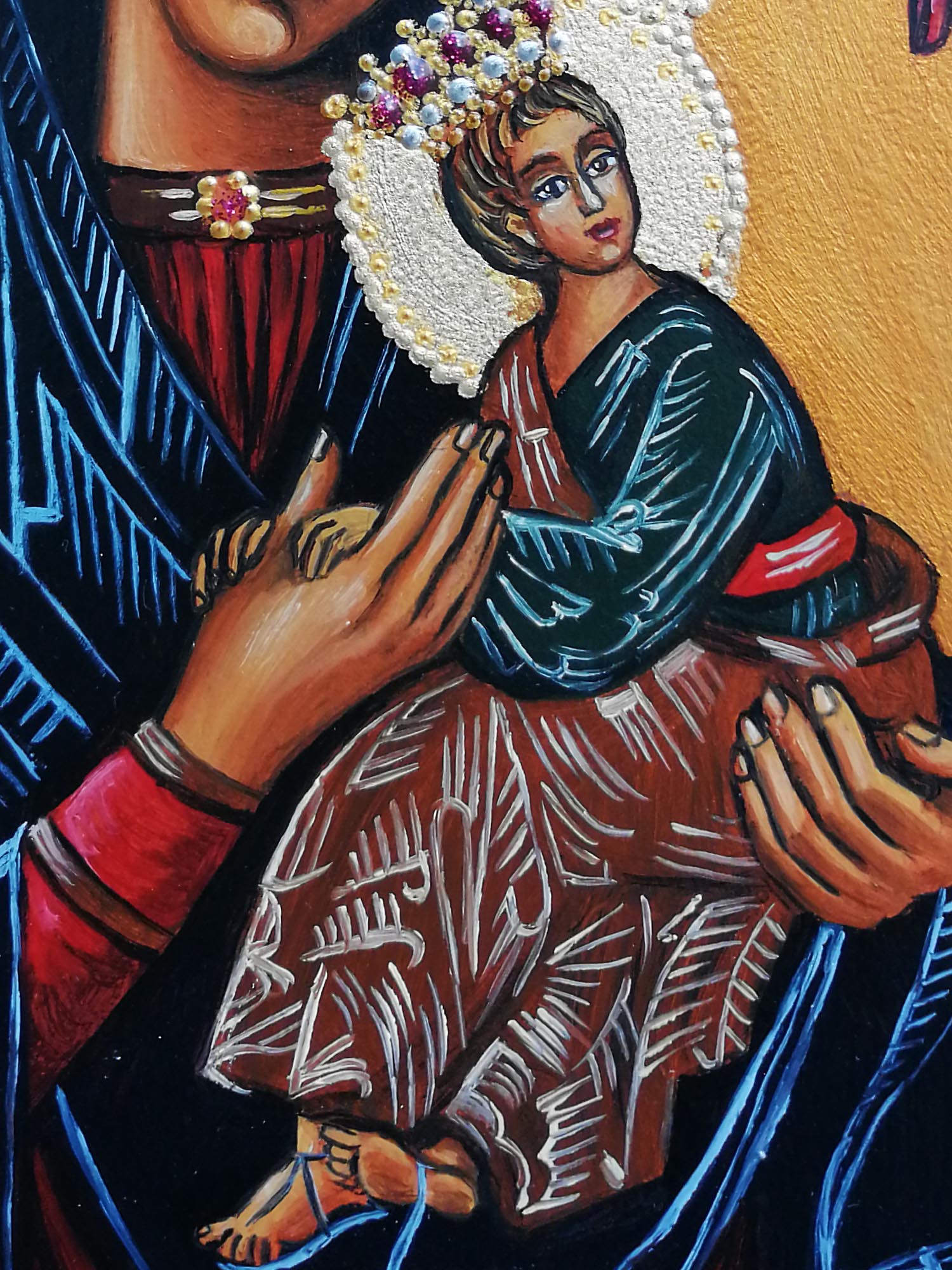 Hand Painted Icon of Our Lady of Perpetual Help