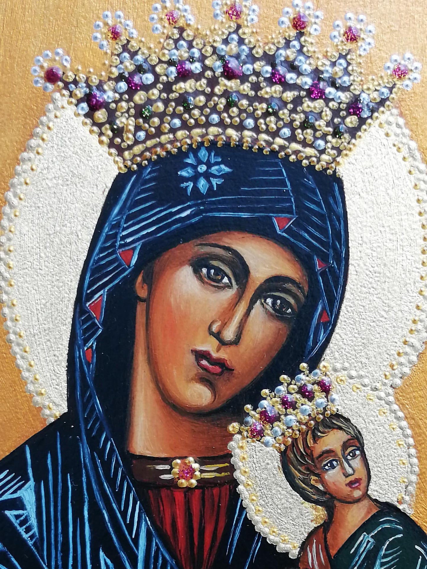 Hand Painted Icon of Our Lady of Perpetual Help