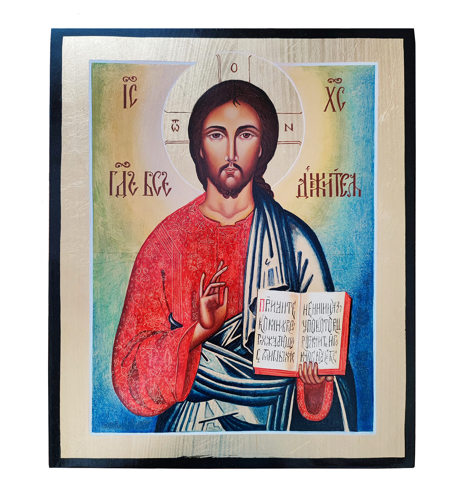 Hand Painted Icon of Christ Panthocrato