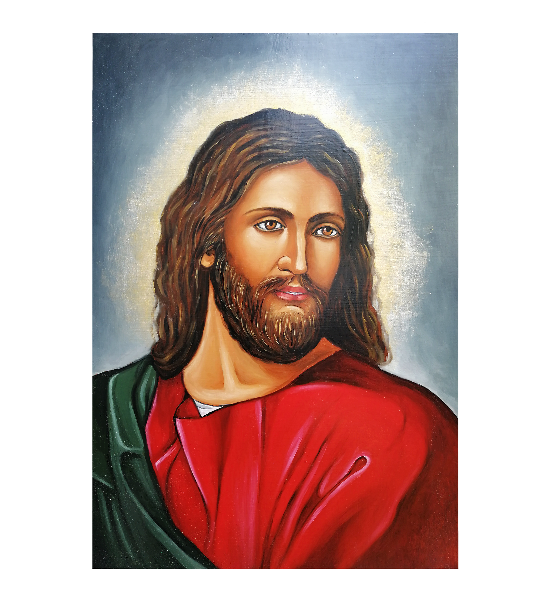 Hand Painted Icon Of Christ