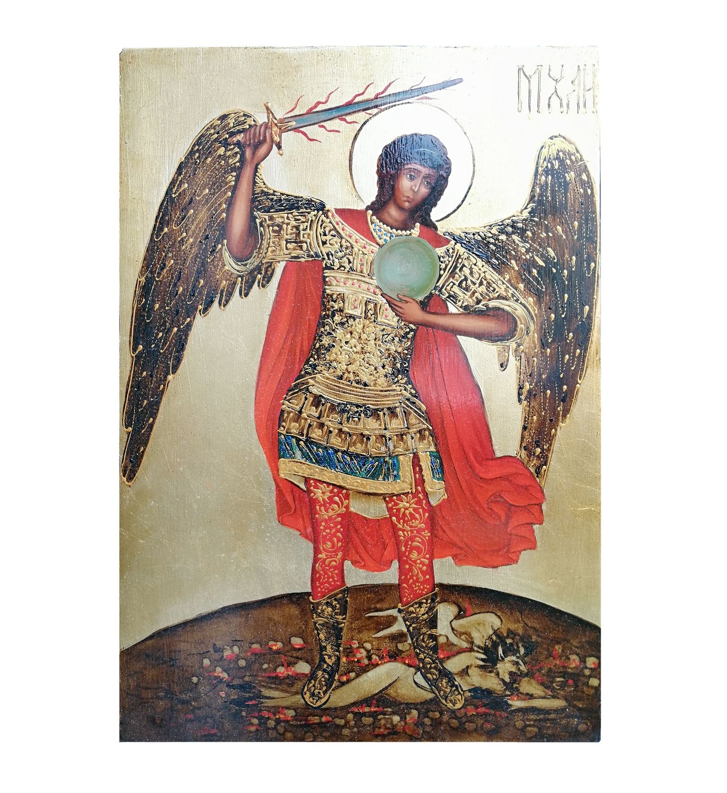 Hand Painted Icon of The Archangel Michael